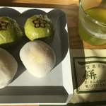 Mochitora - 抹茶光秀饅頭、栗餅　各160円