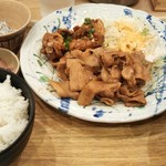 築地食堂　源ちゃん - 合盛り（油淋鶏・生姜焼き）定食