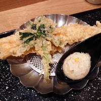 一心 金子 - 穴子天ぷらごはん