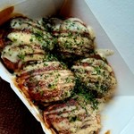 Takoyaki rikyuu - ソースたこ焼き5個 380円