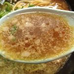 熱血らーめん 遊びじゃネェんだよ！ - 熱血醤油　スープアップ