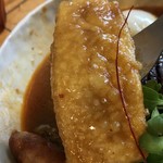 スープカレー トムトムキキル - 揚げ出し豆腐はこんな感じ