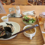 Taiyoutooribu - おむすびセット、アイスコーヒー