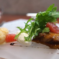 Grand rocher - 豚肉に生姜のアイス。豚肉の脂にピリ辛の生姜が絶妙。