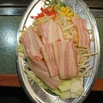 Okonomiyaki Kacchan - ベーコン塩ダレそば(焼く前)