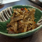 旬魚菜 しら川 - 牛蒡と牛肉のきんぴら