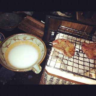 Fukkoushiensakaba - 牛タンの網焼きと、どぶろく。渋い…