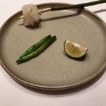 COOK JAPAN PROJECT - イカとラードの串焼き、金針菜