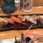 糸寿司 - 食べきれないので半分に切って頂く