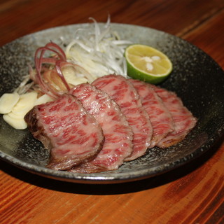 Tosa making of grilled beef fatty tuna