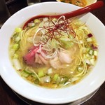 金町製麺 - 帆立の塩かけそば＋具入り