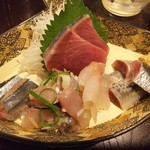 金町製麺 - 刺身盛り合わせ