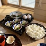 大阪屋形船 - 雑炊の用意と水菓子