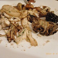 E.Bu.Ri.Ko - キノコのソテー盛り合わせ（トガリアミガサタケ(モリーユ)、白舞茸、黒舞茸、紫舞茸、野生えのき茸、ササクレヒトヨタケ、ナンポウオオヒラタケ、ムキタケ、ヒラキナメコ、サンゴオオヒラタケ）
