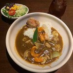 Sousaku Dainingu Tsukumo - シーフードカレー+鶏唐