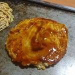 ふくや - もち&チーズのお好み焼き。素っぴん