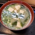 吉ひろ - チキンライスに付いてくる味噌汁