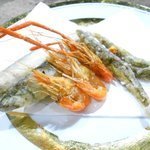 柳家 - 稚鮎とドジョウとエビの天ぷら