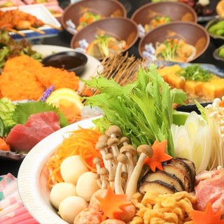 2ｈ飲放 お造り3種盛りと柚子塩ちゃんこ鍋など全12品 えんやコース 宴会 和食個室居酒屋 えんや 御徒町店 Enya 旧店名 匠庵 御徒町 居酒屋 食べログ