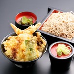 Ten-don (tempura rice bowl) /Soba set
