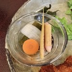 ジャム cafe 可鈴 - 【週替わりランチ(1,050円)】自家製ピクルス