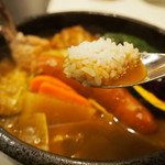 ひげ男爵 - 肉男爵（スープ＆ライス）