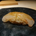 鮨 唐島 - ヒラメの昆布〆