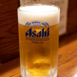 さかな工房　丸万 - 2019.10 生ビール大（900円）アサヒスーパードライ