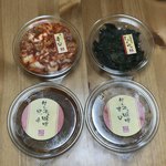 キムチのほし山 京都西院店 - ●白菜キムチ、あっさり辛口¥390税込
                                ●ごまの葉¥580税込
                                ●サンチュ味噌中辛¥400税込
                                ●サンチュ味噌甘口¥450税込