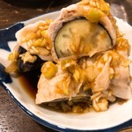 金町製麺 - 茄子と霧島高原豚蒸し 香味ダレ