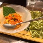 金町製麺 - マグロユッケ 海苔付き