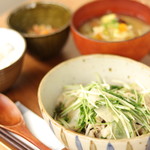 Wain Dokoro Oaji - 豚と水菜のハリハリ