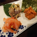 金町製麺 - おつまみ3種