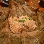 榮料理店 - コース：ハスの葉包み炊き込みご飯　open