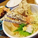 麦屋 - 冷しぶっかけ天ぷらうどん