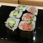 鮨 いぬかい - 梅キュー巻きとネギトロ巻き