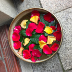 三燈舎 - 水盤も秋色