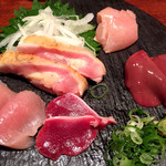 torishougimpachi - 鶏刺し5種盛り