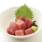 Medium fatty tuna cut into pieces