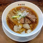 らーめん 鉢ノ葦葉 - 三尺麺 炭焼き名古屋コーチン 薫製醤油ラーメン ワンタンTP (ぴあ究極のラーメン2020とのコラボ限定)