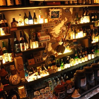 250種以上の焼酎と50種以上の梅酒