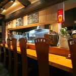 美酒人路まるゆう - 店内　カウンター席