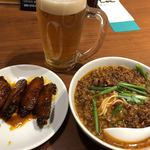 味仙 - 台湾ラーメン、手羽先、生ビール