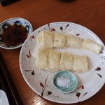 蕎麦 月読 - マコモダケの天ぷら600円