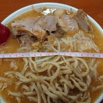Ramen Tomi Jirou - 味噌ラーメン（麺300g：茹で前）850円　丼の直径21.5cm