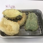 天麩羅処 ひらお - 茄子、ピーマン、南瓜、烏賊！