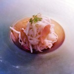 ラ・ソラシド フードリレーションレストラン - ◇「北海道産ホタテ貝のヒモとセロリの冷たいカッペリーニ」