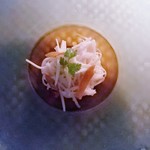 ラ・ソラシド フードリレーションレストラン - ◇「北海道産ホタテ貝のヒモとセロリの冷たいカッペリーニ」