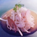 ラ・ソラシド フードリレーションレストラン - ◇「北海道産ホタテ貝のヒモとセロリの冷たいカッペリーニ」