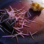 ラ・ソラシド フードリレーションレストラン - ◇「酢締めにした"もってのほか"を巻いた"秋刀魚"のインボルティーニ」